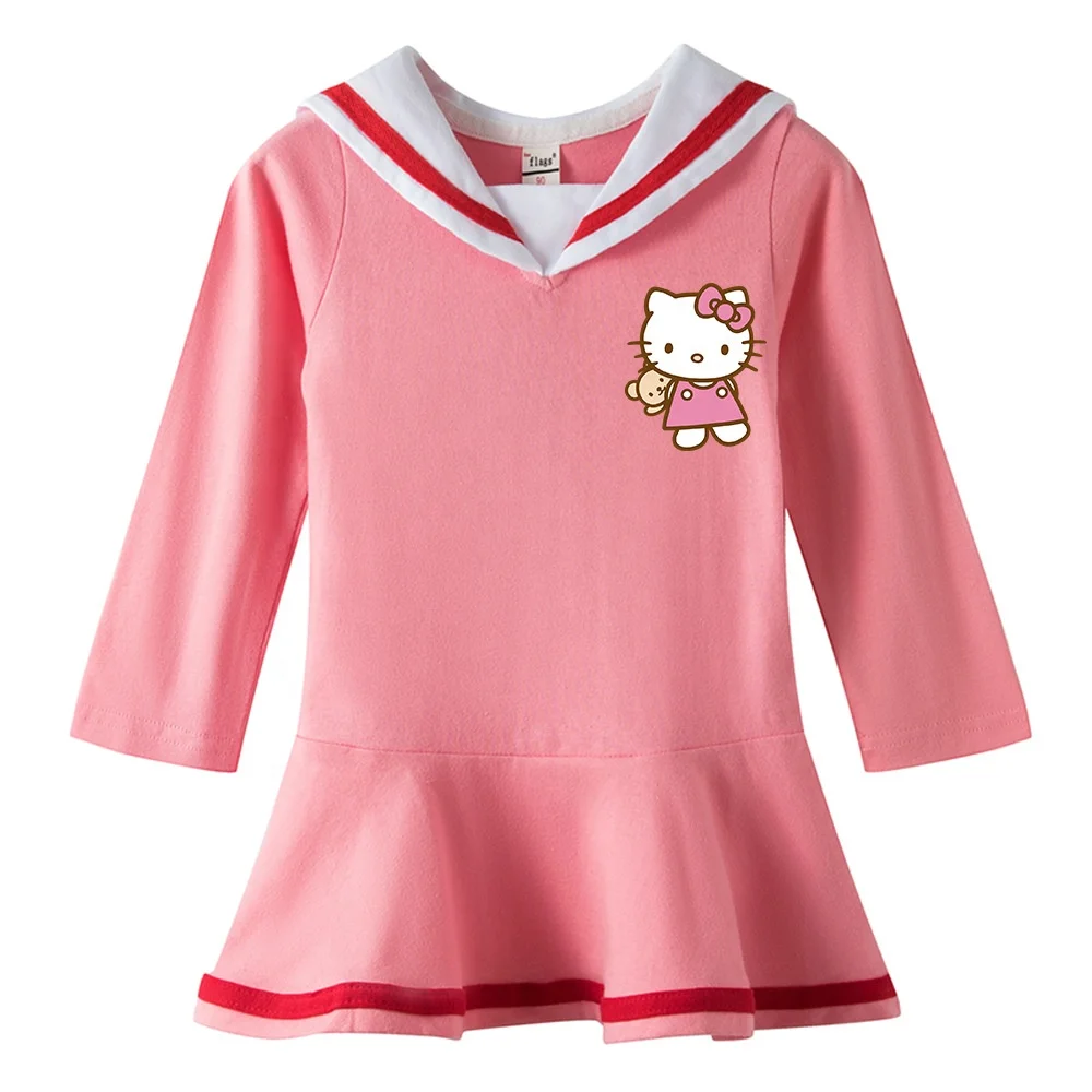 Wholesale Kawaii Sanrio Kt My Melody Y2k Kids Cotton Dress Long Sleeve ...