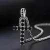 XL1562-Silver Black Stainless Steel Chain