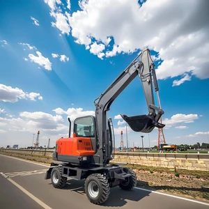 Hot Selling CE ISO Certified Wheel Digger Earth Moving Machinery 6Ton 15ton Wheel Excavator