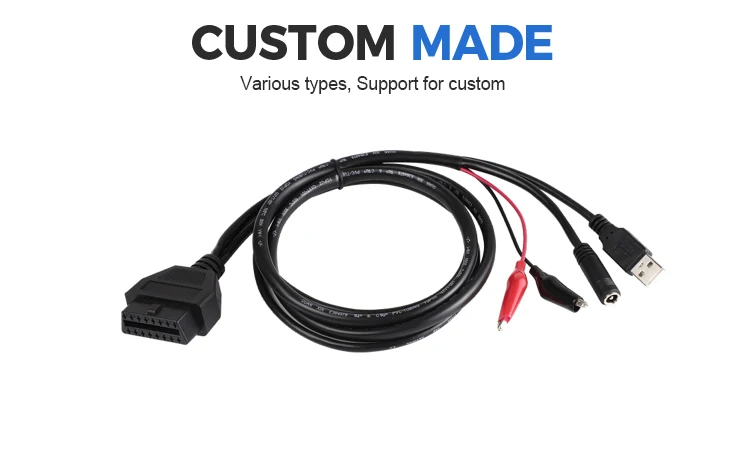 product 16pin  female to usb with dc55 and power clip usb to obd power clip cable for vga interface diagnostic diy programming-4