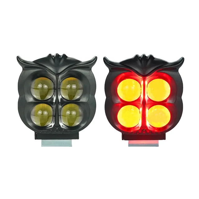 HJG 2024 Wholesale Car Spot Lights Owl Design Low High Beam Motorcycle LED Headlight
