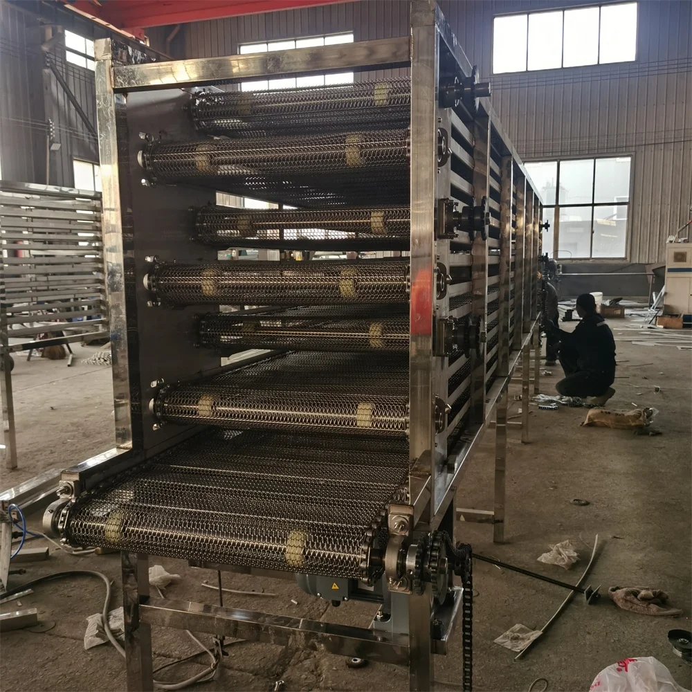 Industrial Microwave Spice Drying Machine Tunnel Conveyor Dryer Stainless Steel for Chilli Powder Restaurants Manufacturing