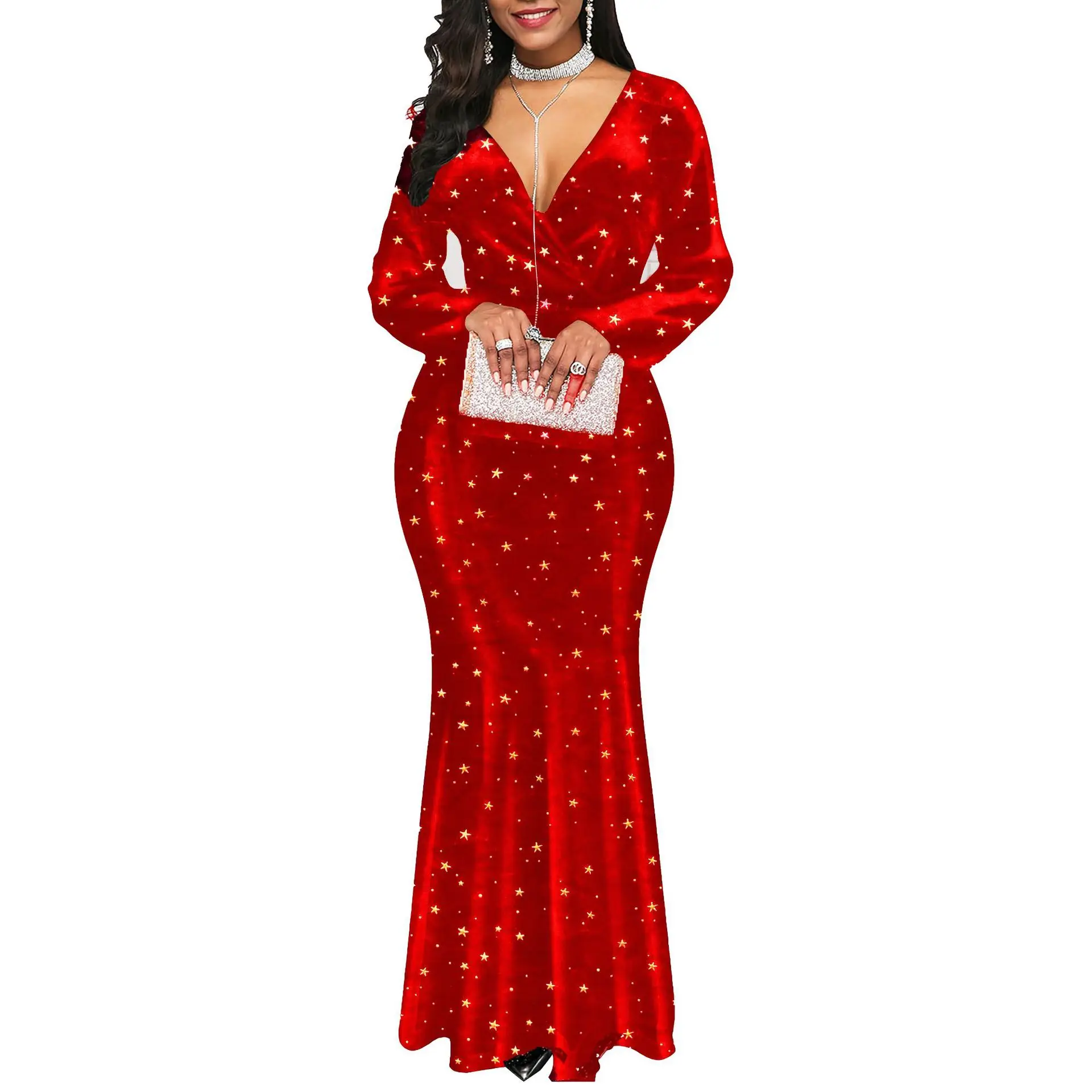 Dobladill Cuello En V U Vestido De Talla Grande Para Mujer Dobladill Cuello En V U Vestido De Talla Grande Para Mujer