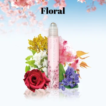 New Custom Women's 10ml Sakura Floral Musk Aroma Roller Parfum