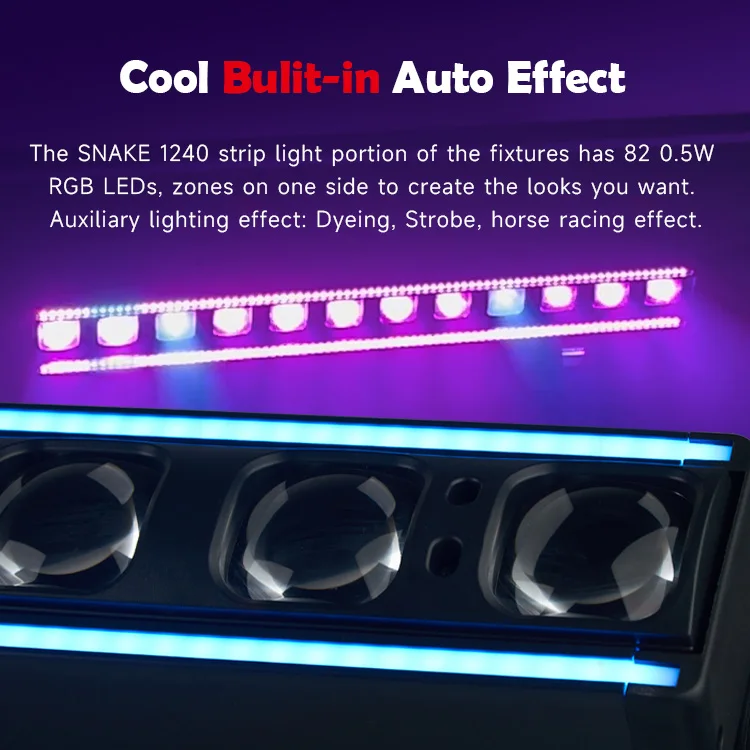 DJプロフェッショナルステージライト Snake 1240 12x40W LED ズーム