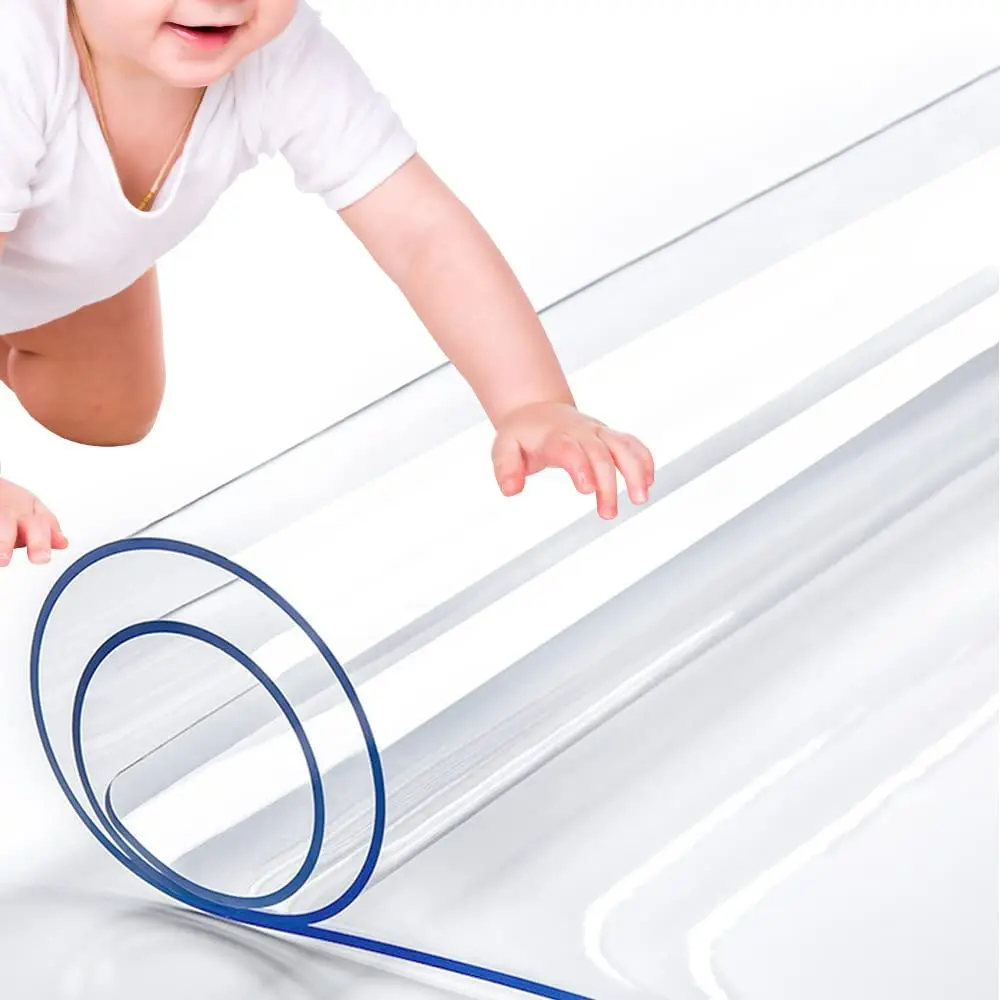 Transparent Desk Mat Non-slip Round Edges PVC Desk... - Grandado