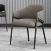 Gray cotton and linen fabric chair