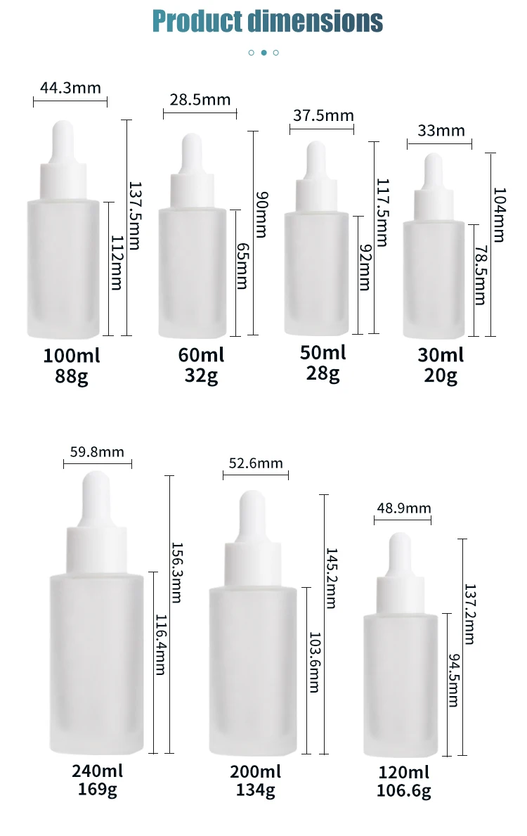 Eco Friendly Recyclable 30ml Frosted Amber Dropper Bottle leak proof