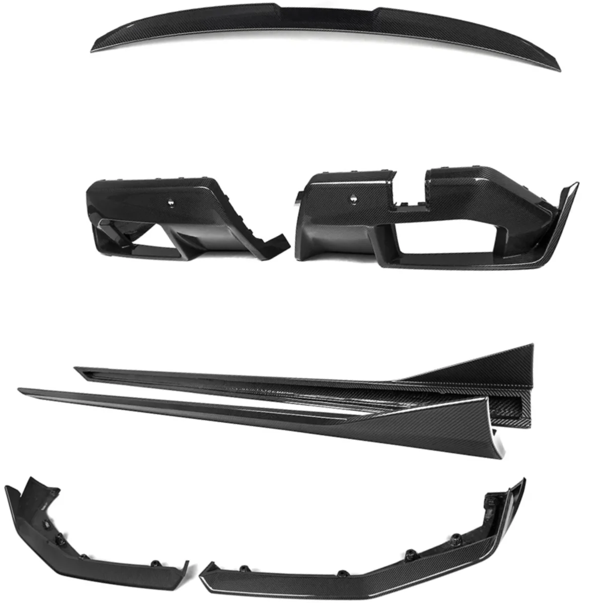 Dry Carbon Fiber Body Kit Bumper Side Skirt Front Lip Diffuser For BMW 5 Series M5 G90 G99 MP Style