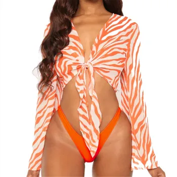 2020 New Swimsuit Bikini Three Piece Mesh exotic Swimsuit Bikini Female Swimwear Thong 3 piece bikini