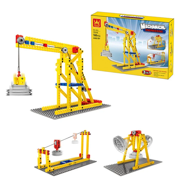 Hot sale plastic Mechanical engineering Carousel 3in1building block toys for kids