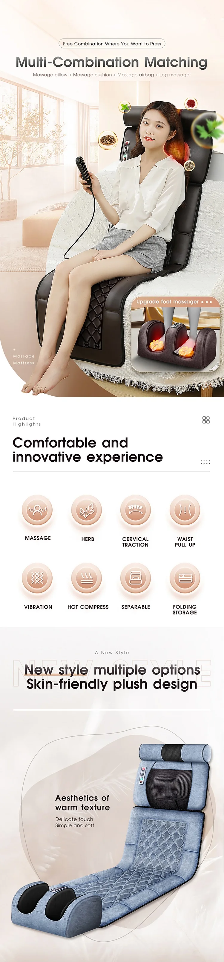 Trending Products 2023 New Arrivals Vibration Mattress Vibrating Smart