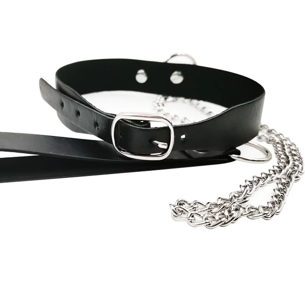 Sex Toys Bdsm Fetish Bondage Slave Sex Collar Leash Steel Chain Restricts  Adult Game Dog Chain Punish Neck Collars Sexshop