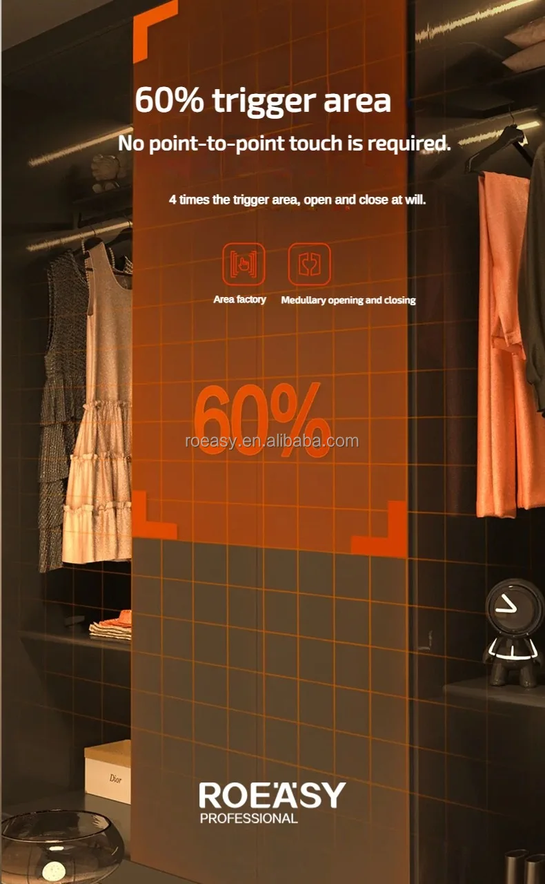 Roeasy 60 Touch Area Automatic Push Open Buffer Door Opener