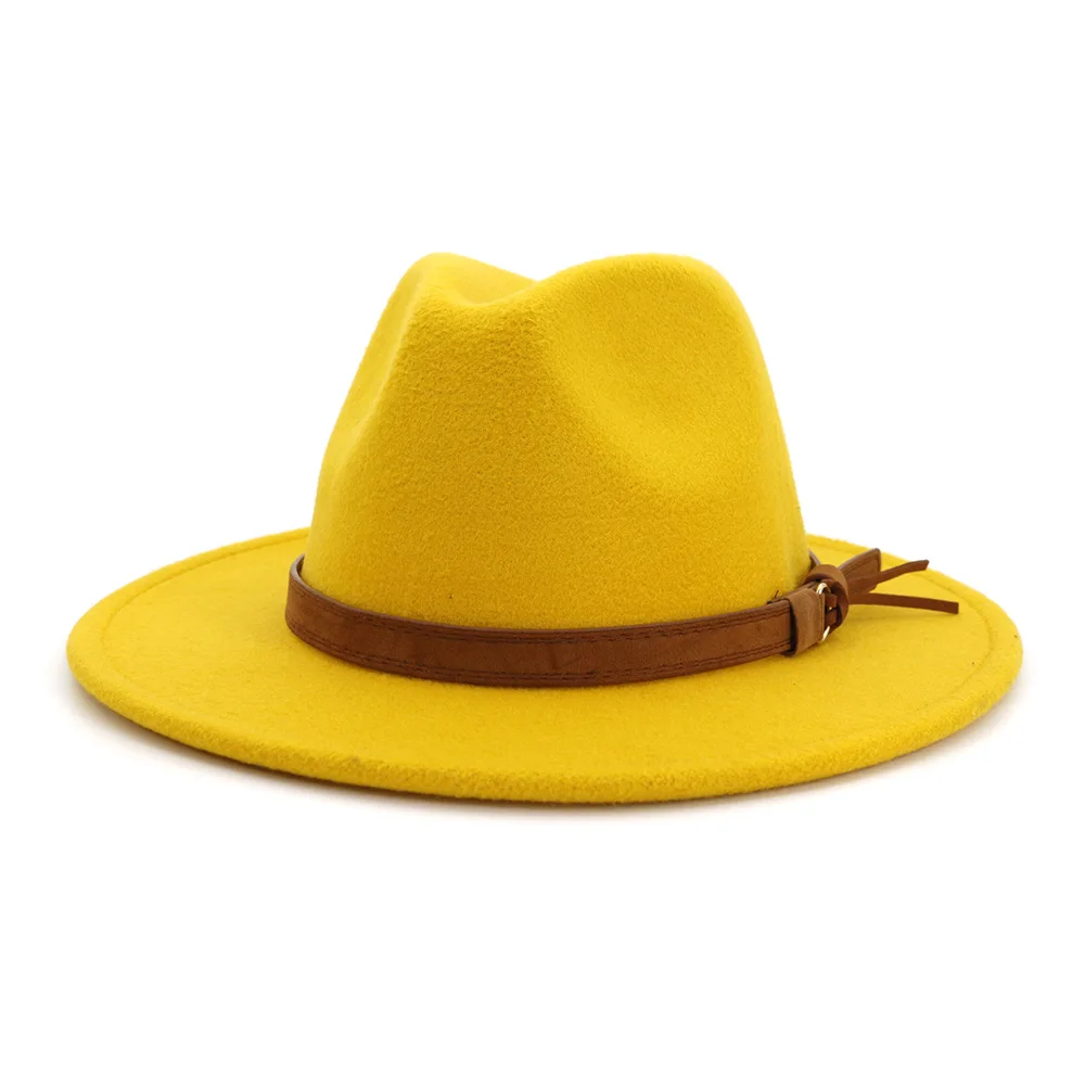 Wholesale New Arrive Custom Trilby Retro Large Brim Felt Fedora Hats