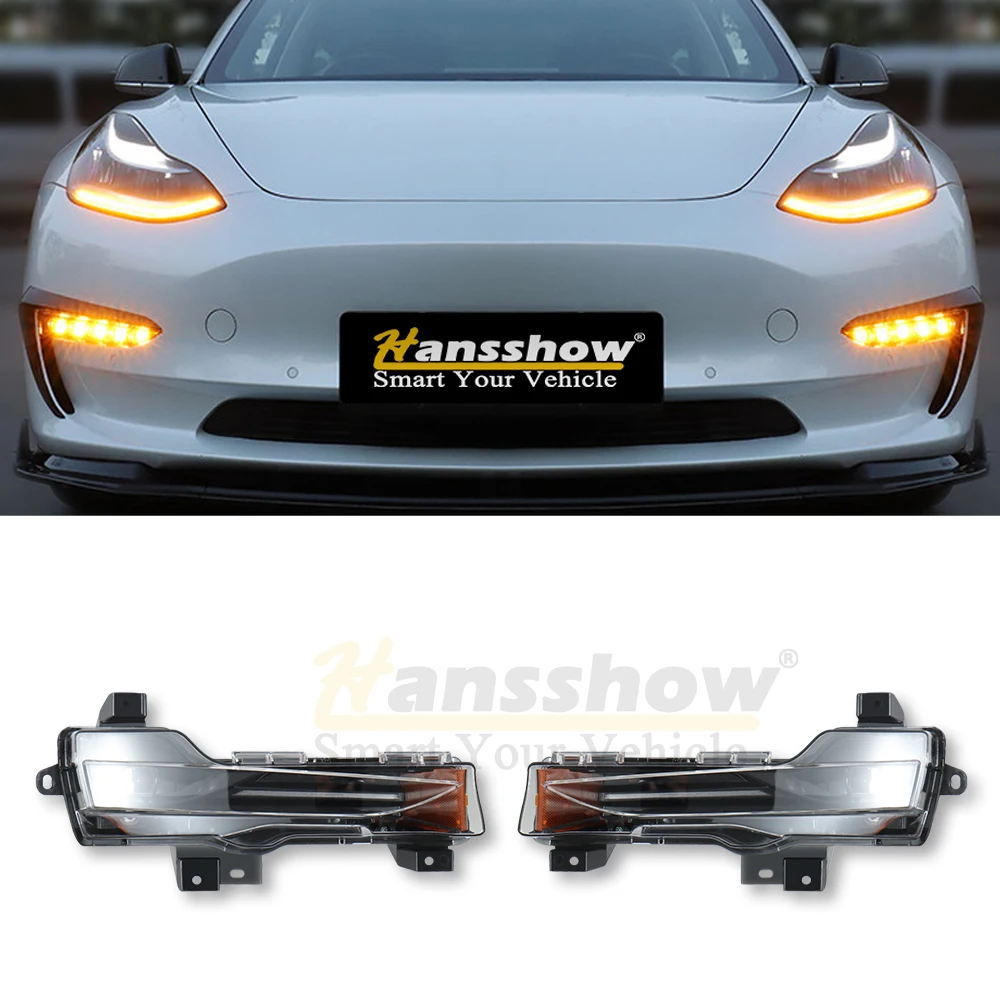 2021 2022 Model 3 Sr+ Yellow Fog Lights For Tesla Model 3 Standard