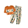 Orange Wild Floral Print