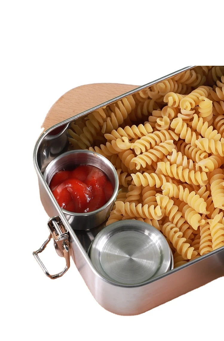 Stainless Steel Condiment and Snack Containers Tiny Sauce Dish with Metal Lid for on-the-go for Lunch Box Salads Dipping Cup