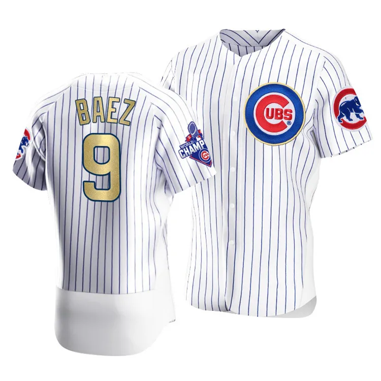 Cubs #9 Baez #44 Anthony Rizzo Aficionados Y Aficionados Uniformes De Béisbol,Uniformes De Juego JMING Camiseta De Béisbol para Hombre Camisetas Deportivas De Manga Corta 