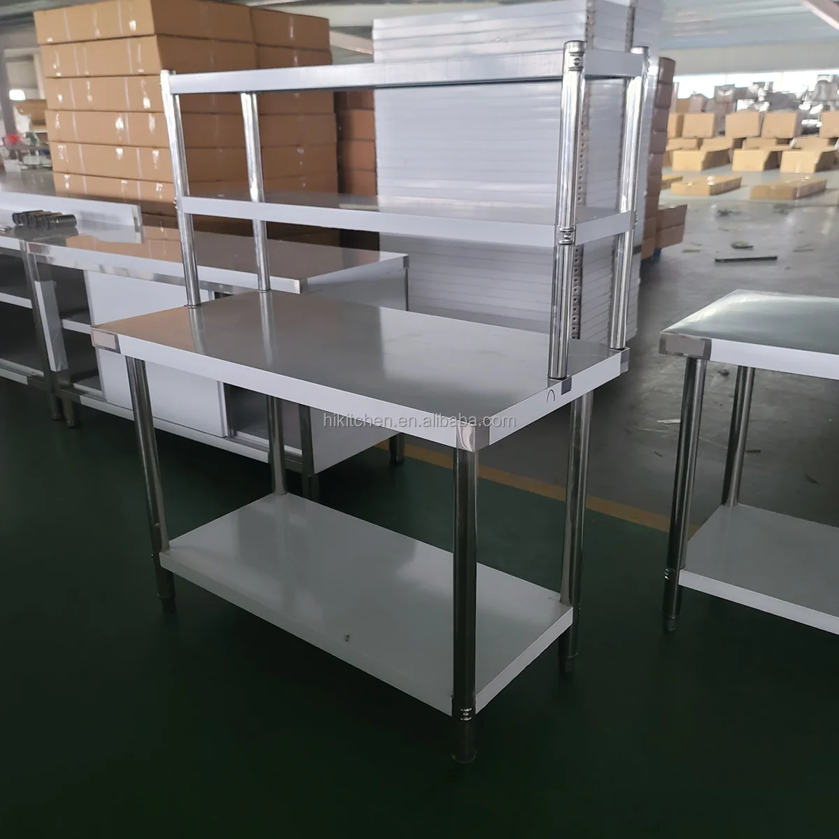 Work Table Pro Kitchen Commercial Kitchen Worktable Stainless Steel Prep & Workbench with ...