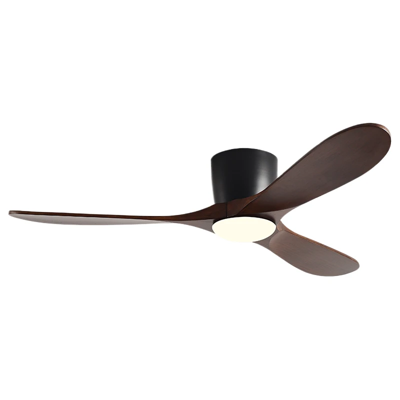 Tagagawa 42-pulgada 52-pulgada LED Ceiling Fan na May Ilaw na Gawa sa Tunay na Kahoy na Maple para sa Mga Café