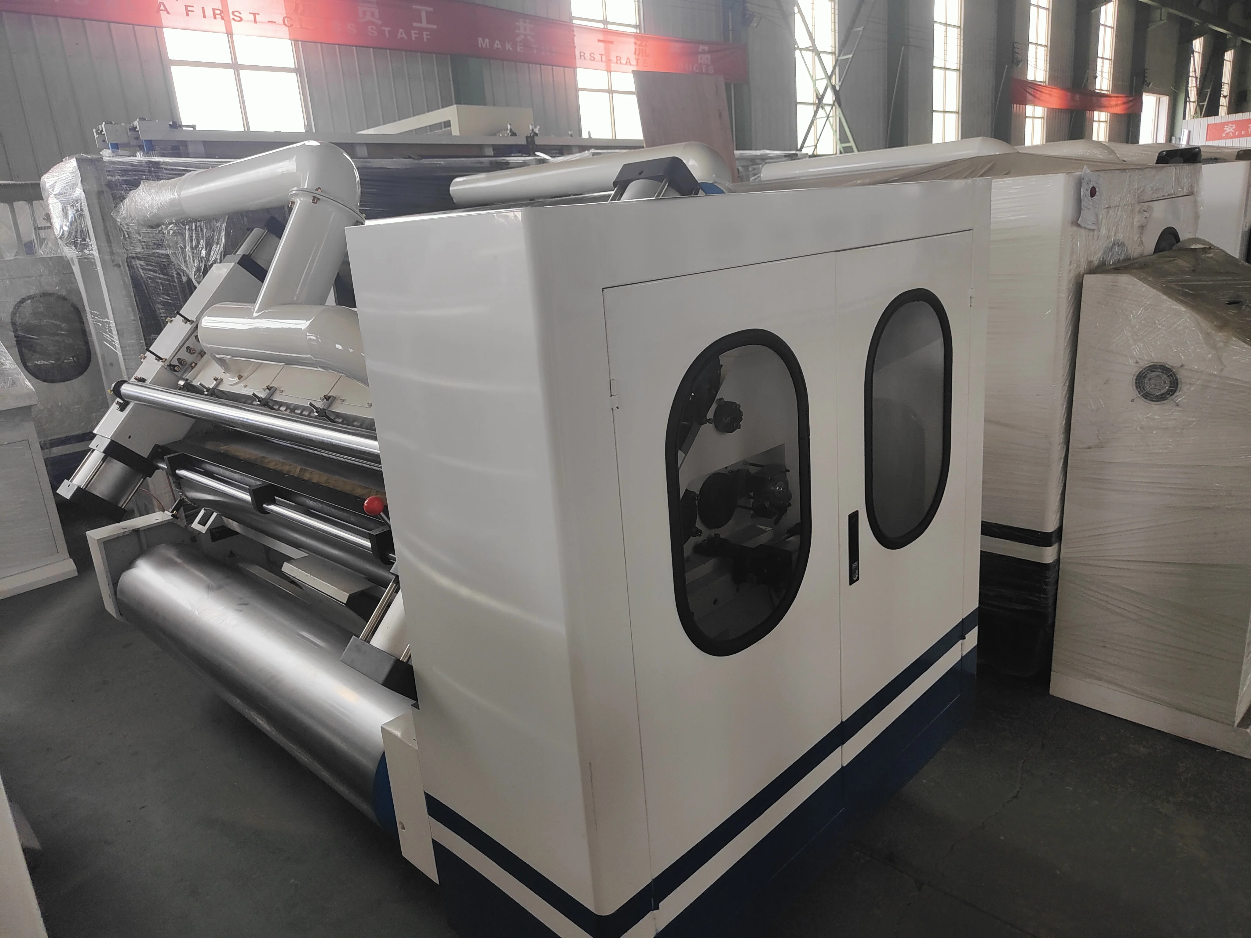 Corrugated 2 Ply Cardboard Roll or Sheet Single Facer Corrugation Making Forming Machine
