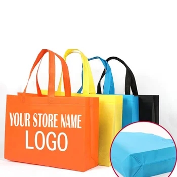 Wholesale Cheap Price Custom logo Printed Reusable Ultrasonic heat sealed women's Shopping Promotional Tote non woven bag