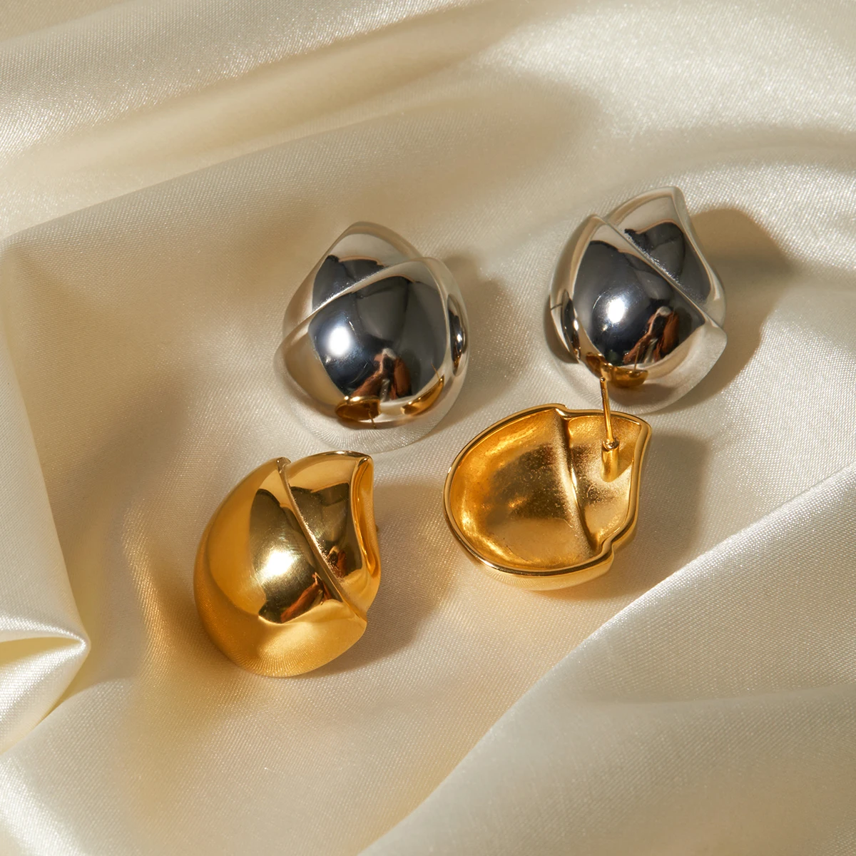 DIESEL 正規品/送料/関税込みスタッドレジンイヤリング J & Dファッショナブルなステンレススチールイヤリング18K