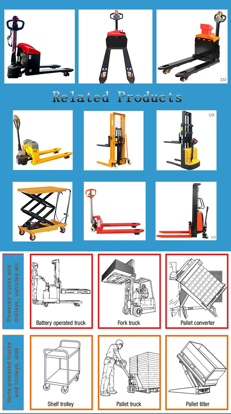 Warehouse Handling Equipment Yellow 2500kg Pallet Truck With Pneumatic