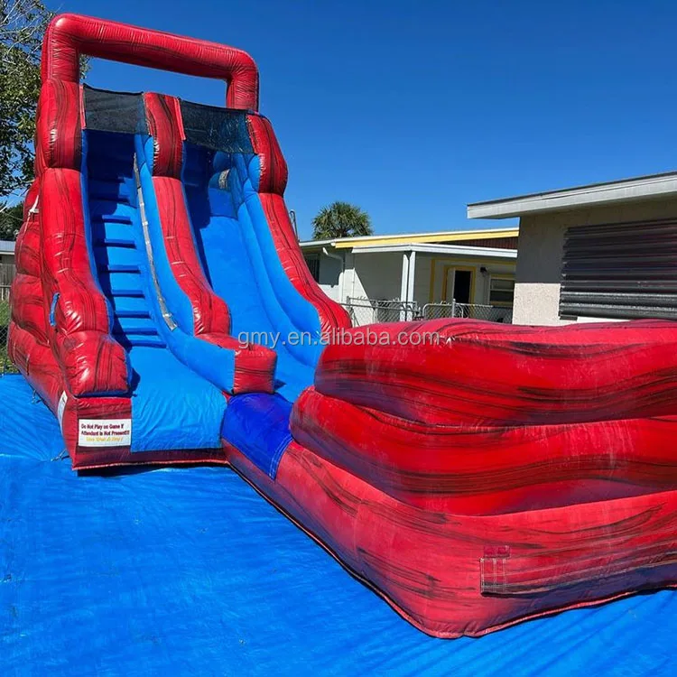 Backyard 20ft Water Slide Amusement Park Jumping Castle Water Slide  Inflatable Bouncy Slide for Sale