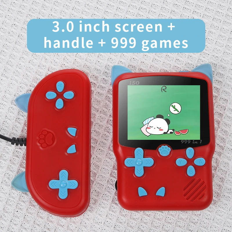 Console Portatile ZHISHAN Con 100 Giochi Classici Integrati - Ricaricabile USB - Regalo Bambini Rosso