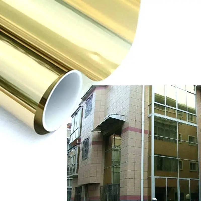 One way vision Reflective Heat Reject Stay Cool silver Silver Vlt 15% Protect Privacy Building Window Tint Film