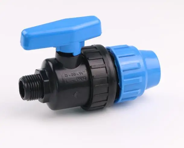 Size DN20 40 50 Quick Connection PE Pipe Compression Ball Valve