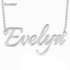 Name Necklace 925 Silver Name Necklace Personalized Customization Fashion Font Name Collar Necklace 925 Sterling Silver Custom Nameplate Necklace