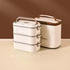 Beige-3 tier with bag