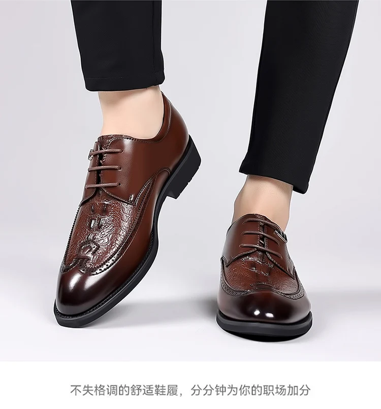 2023 Male Dress Shoe Office Business Oxford Leather Shoes Breathable ...