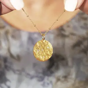 Jewelry Supplier Wholesale Most Popular High Quality Couples Layered 925 Sterling Silver Circle  Necklace for Women