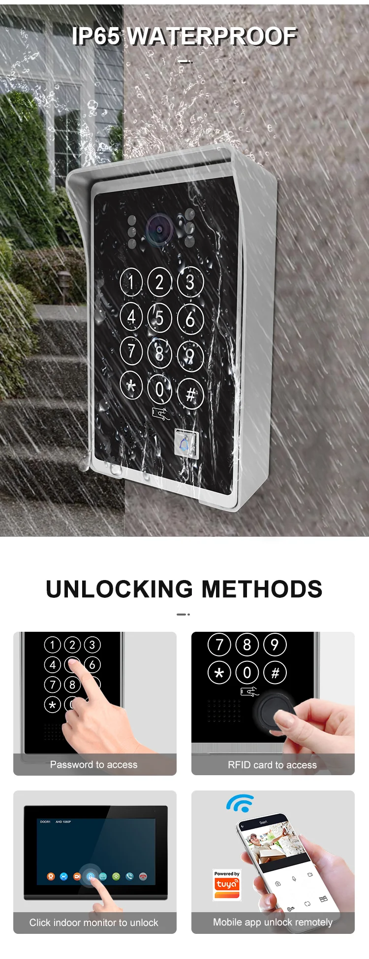 Home Security Audio System Outdoor Unit Can Be Expanded Door