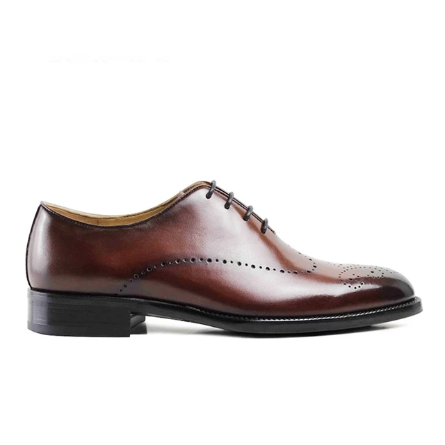 GFMA Brand Vintage Oxford Shoes Men 2024 Genuine Leather Wedding Office Formal Dress Shoe Male Brogue Handmade Zapato Hombre
