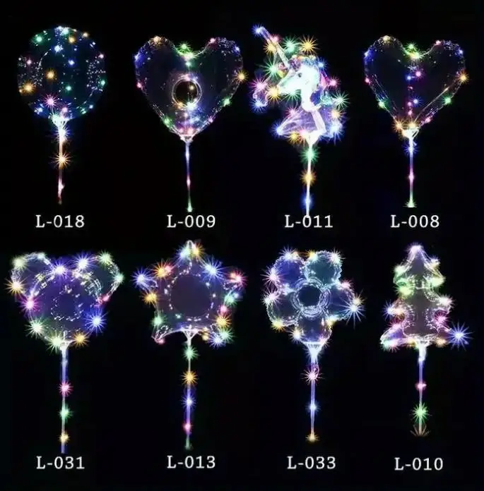 Оптовая продажа круглые светодиодные воздушные шары в форме единорога звезды