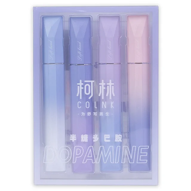 4 Morandi Diamond Glitter Highlighter Markers Fluorescent Pens Drawing Markers