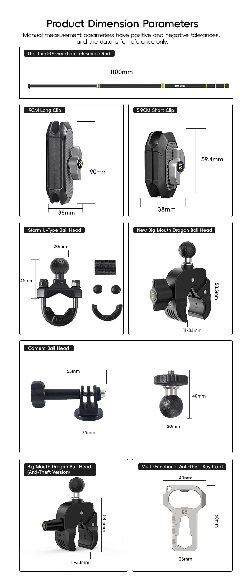 product factory supply adjustable action sports mount motorcycle action camera accessories sports camera riding mount for riding-14