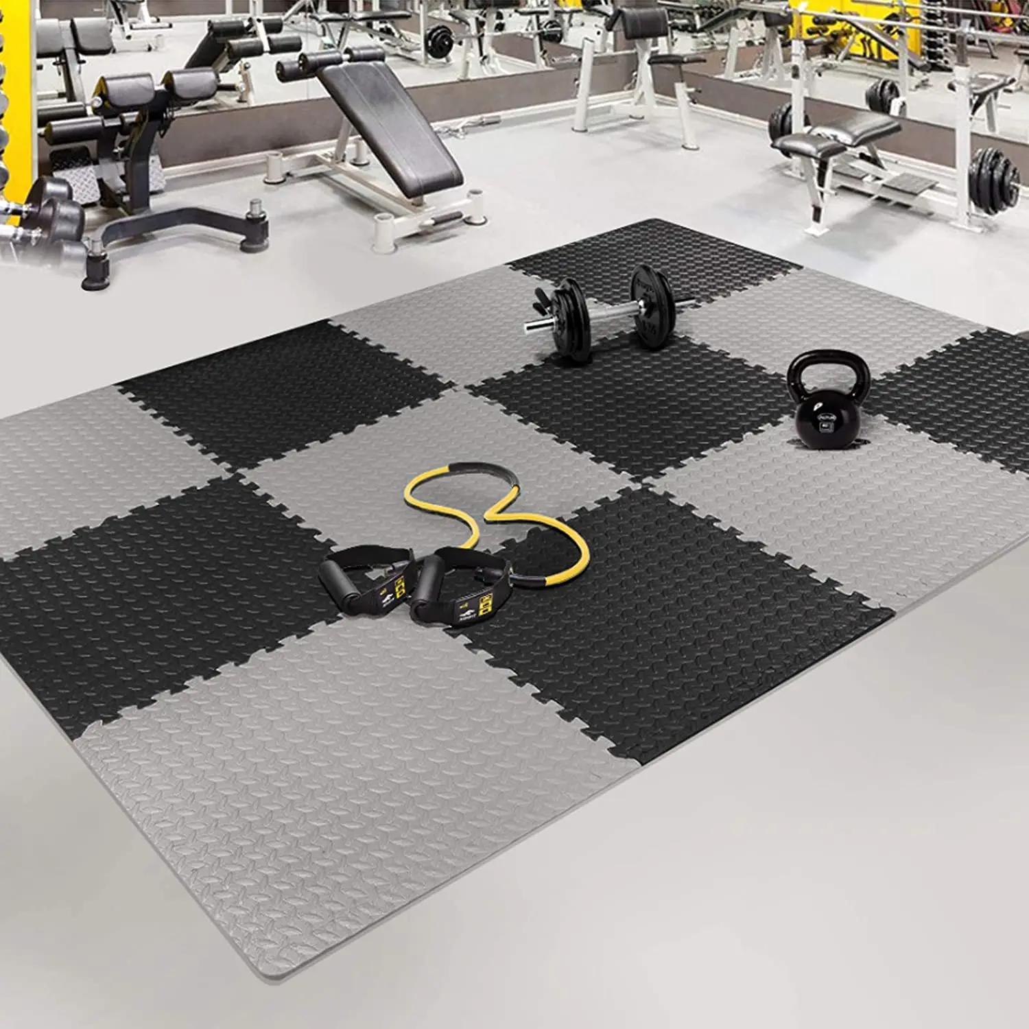 Puzzle Exercise Mat - EVA Foam Interlocking Tiles for Gym