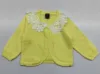 cutout lace neckline-yellow