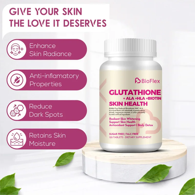 gnc glutathione price in pakistan Bioflex Oem Private Label Anti Aging Skin Whitening 1000mg Tablets Supplement With Biotin For Glowing Skin Liposomal Glutathion 200 Mg Peptide Complex Scent:Jojovender (Jojoba oil + Lavender)