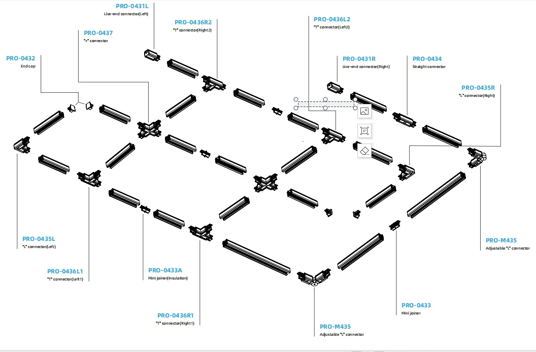 
 POWERGEAR PRO-0410 3 контура трек системы поверхностного монтажа трек высокого качества алюминиевый 4 провода ботинки черного, белого, серого цветов, led легкий Железнодорожный транспорт  