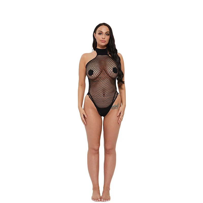 OEM ODM Factory's European Plus Size Tulle Bodysuit Fascinating Lingerie Women