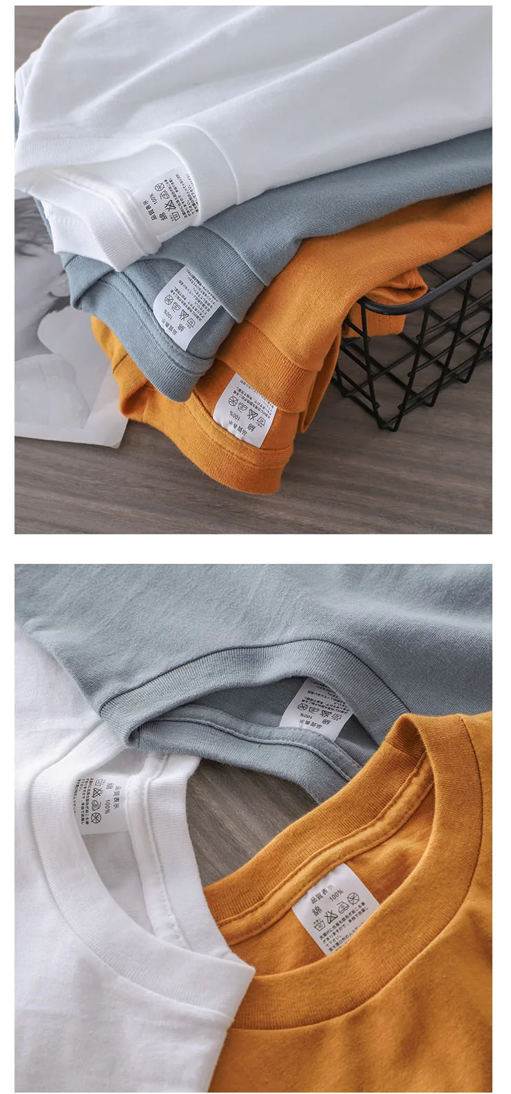 Gsm Heavy Weight T Shirt Custom Design Blank 100% Cotton Round Neck ...