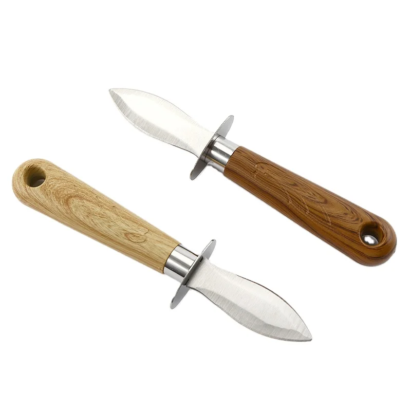 Нож для очистки моллюсков из нержавеющей стали с пластиковой ручкой