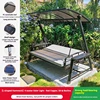 Hamac en forme de L-balançoire solaire 4 personnes-cuivre rouge